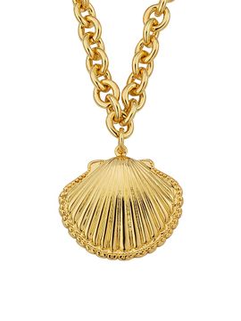 Kenneth Jay Lane Women's Goldtone Shell Pendant Necklace