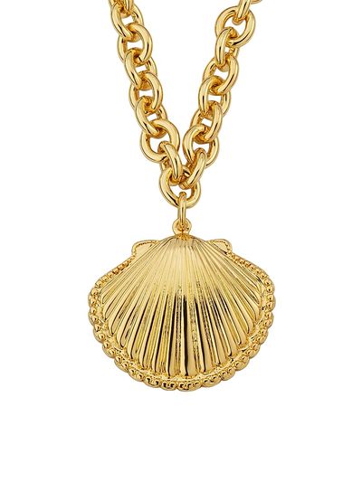 Kenneth Jay Lane Women's Goldtone Shell Pendant Necklace