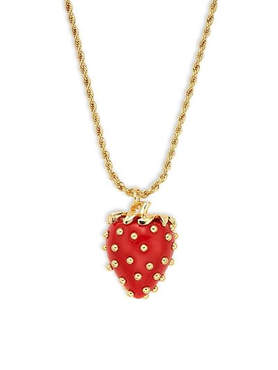 Kenneth Jay Lane Women's Strawberry Goldtone Pendant Necklace