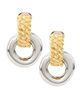 Kenneth Jay Lane Women's Two-Tone Rhodium-Plated & 22K Gold-Plated Doorknocker Earrings - 1