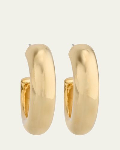 Kenneth Jay Lane Yellow Gold-Plated Hoop Earrings