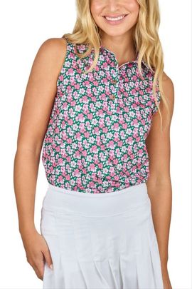 Kenny Flowers Kenny Flowers The Azaleas - Ladies Sleeveless Golf Polo