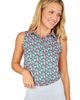 Kenny Flowers Kenny Flowers The Azaleas - Ladies Sleeveless Golf Polo - 4