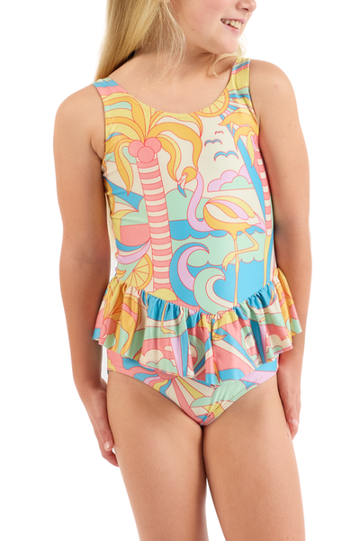 Kenny Flowers Kenny Flowers The Paradiso - Girls Ruffle One Piece with Tutu