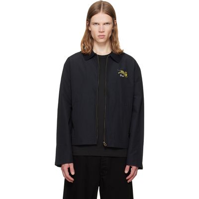 Kenzo Kenzo Black Kenzo Paris 'KENZO Jumping Tiger' Coach Jacket