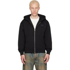 Kenzo Kenzo Black Kenzo Paris 'KENZO Signature' Embroidered Zip Hoodie