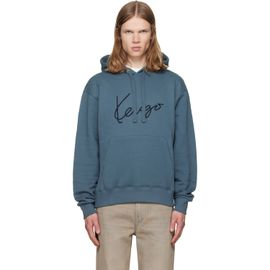Kenzo Kenzo Blue Kenzo Paris 'KENZO Signature' Hoodie