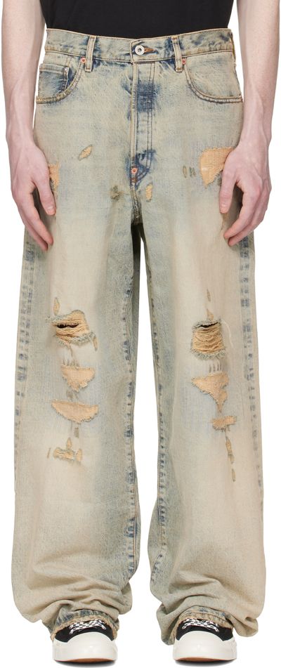 Kenzo Kenzo Blue Kenzo Paris Turn Up Wide Fit Jeans