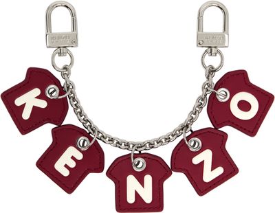 Kenzo Kenzo Burgundy Kenzo Paris Kenzo Chain Charm Keychain