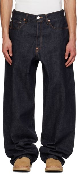 Kenzo Kenzo Indigo Turn Up Wide Fit Jeans