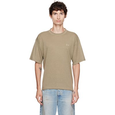 Kenzo Kenzo Khaki Kenzo Paris 'KENZO Signature' Embroidered T-shirt