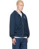 Kenzo Kenzo Navy Kenzo Paris 'KENZO Tulip' Embroidered Zip Up Hoodie - 2