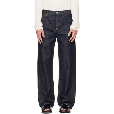 Kenzo Kenzo Navy Kenzo Paris 'KENZO Tulip' Straight Fit Jeans
