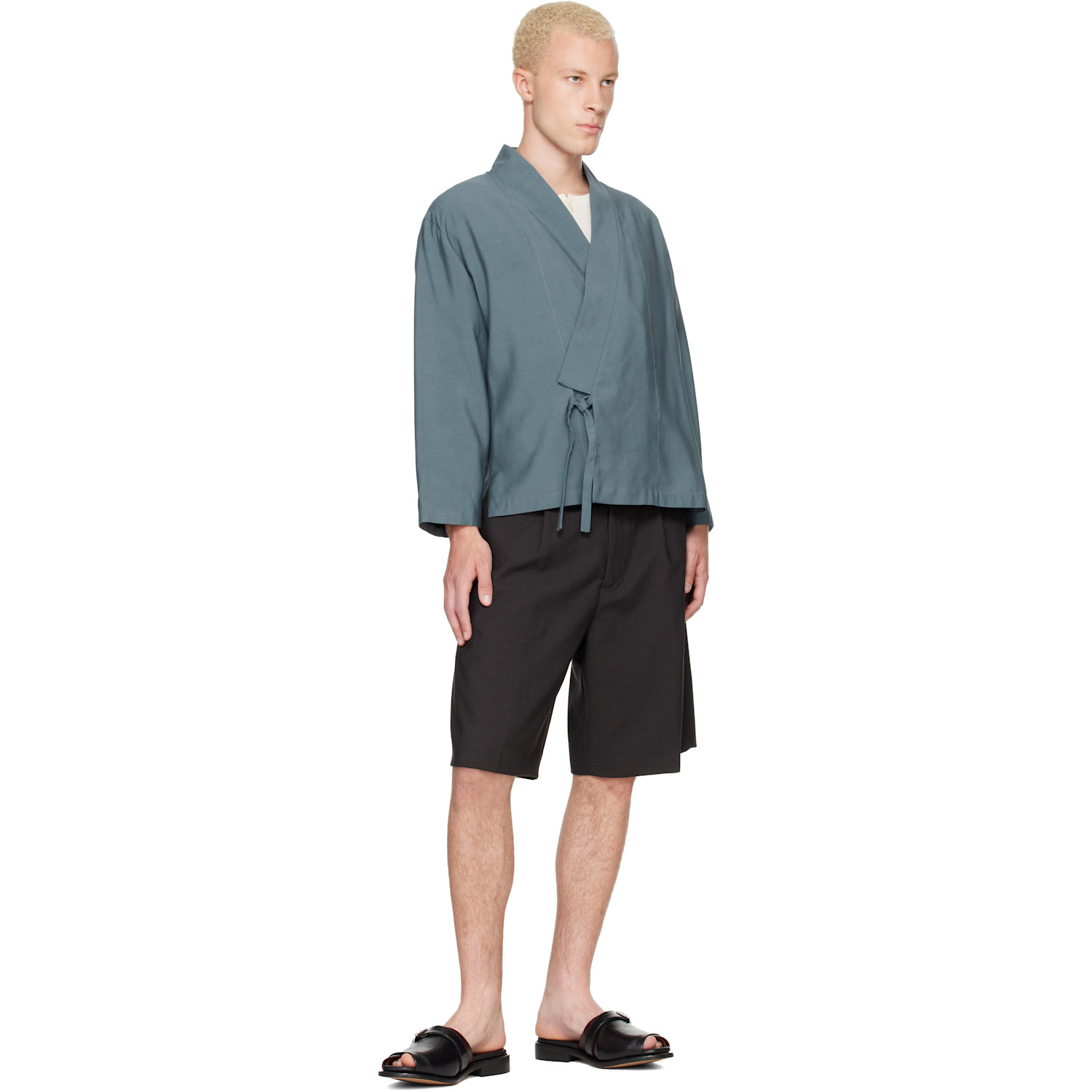 Kenzo - Navy Paris Viscose & Wool Kimono Jacket