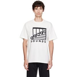 Kenzo Kenzo Off-White Kenzo 'KENZO Sounds' Embroidered T-shirt