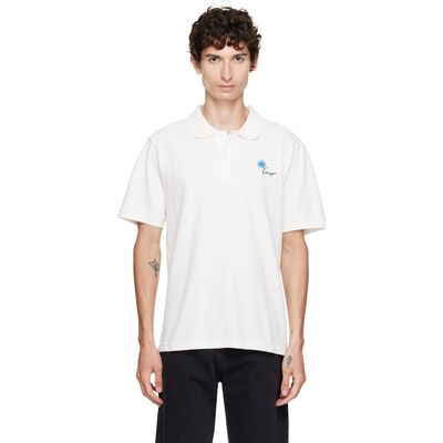 Kenzo Kenzo Off-White Kenzo Paris 'KENZO Tulip' Embroidered Polo