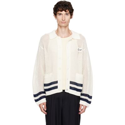 Kenzo Kenzo Off-White Kenzo Paris Polo Collar Cardigan