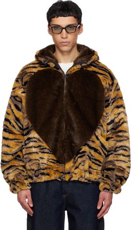 Kenzo Kenzo Orange Kenzo Paris 'KENZO Tiger' Faux-Fur Jacket
