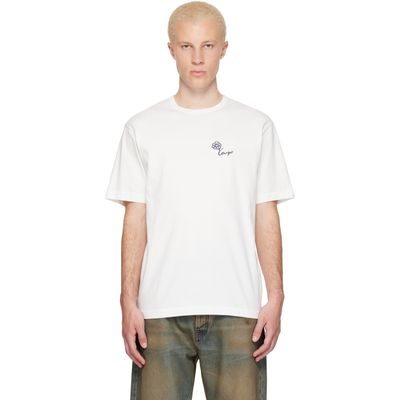 Kenzo Kenzo White Kenzo Paris 'KENZO Tulip' Embroidered T-shirt
