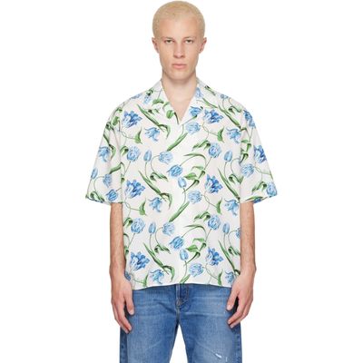 Kenzo Kenzo White Kenzo Paris 'KENZO Tulip' Short Sleeve Shirt