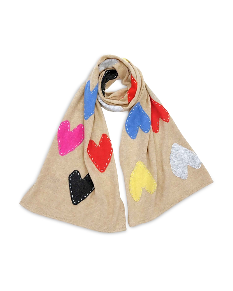 Kerri Rosenthal Kerri Rosenthal Zero Waste Cashmere Heart Applique Scarf