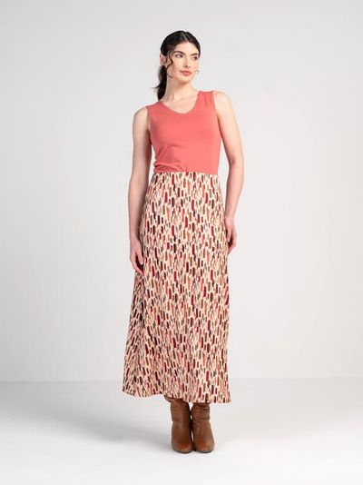 Kettlewell Kettlewell High Waisted Printed Maxi Skirt