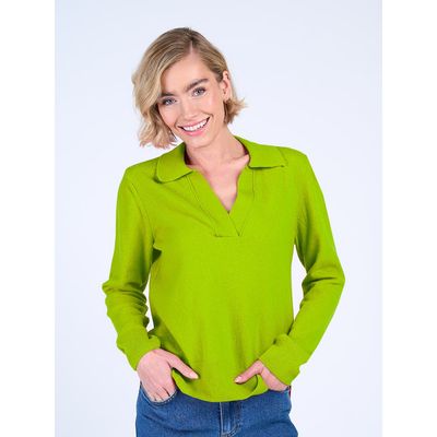 Kettlewell Kettlewell Long Sleeve Collared V-Neck Sweater