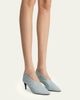 Khaite 50mm Miriam Ostrich-Effect Leather Pumps - 2