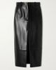 KHAITE Anden paneled leather midi skirt - 1