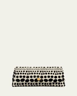 Khaite Audrey Polka Dot Calf Hair Clutch Bag
