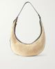 KHAITE Augustina leather-trimmed raffia shoulder bag - 1