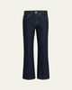 Khaite Clara Mid-Rise Kickflare Ankle Jeans - 1