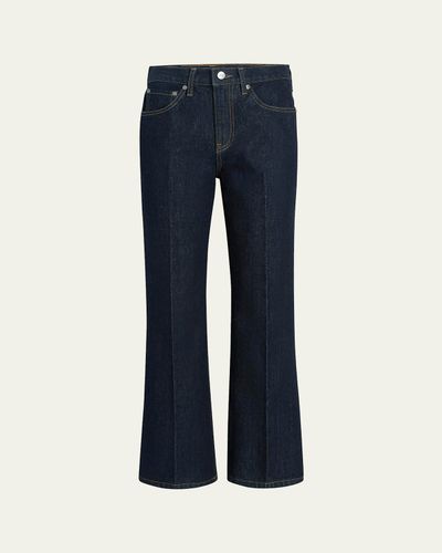 Khaite Clara Mid-Rise Kickflare Ankle Jeans