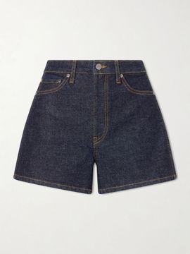 KHAITE Danya straight-leg denim shorts