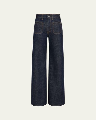 Khaite Delmonico Patch Pocket Wide-Leg Jeans