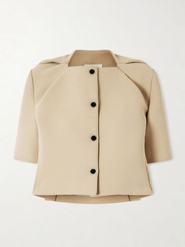 KHAITE Franc cropped crepe jacket