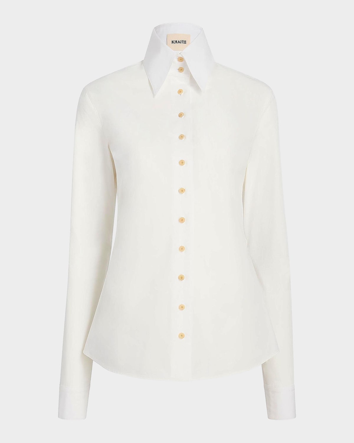 Khaite Ivy Cotton Button-Front Shirt