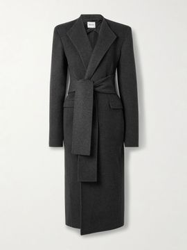 KHAITE Jelson belted wool-felt coat