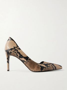 KHAITE Jett D'Orsay snake-effect leather pumps