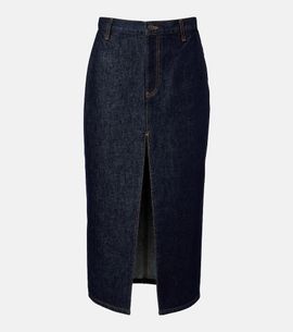 Khaite Khaite Anden denim midi skirt