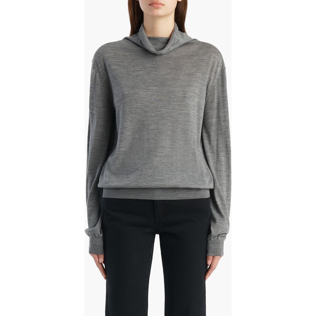 Khaite Khaite Annette Merino Wool Blend Funnel Neck Sweater