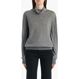 Khaite Khaite Annette Merino Wool Blend Funnel Neck Sweater