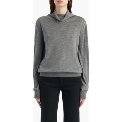 Khaite Khaite Annette Merino Wool Blend Funnel Neck Sweater