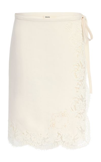 Khaite Khaite Apaleen Textured LinenBlend Midi Skirt
