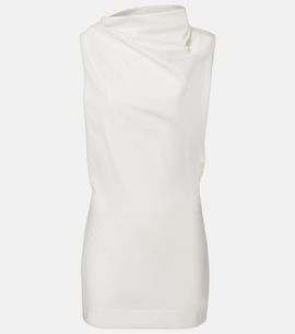 Khaite Khaite Astor draped cotton poplin minidress