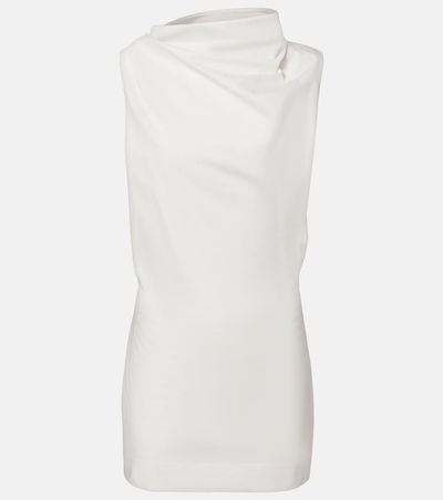 Khaite Khaite Astor draped cotton poplin minidress