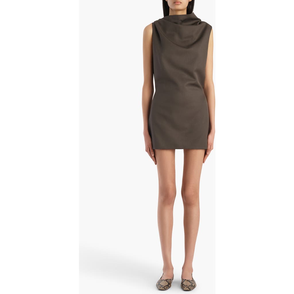 Khaite Khaite Astor Sleeveless Draped Virgin Wool Minidress