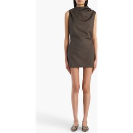 Khaite Khaite Astor Sleeveless Draped Virgin Wool Minidress