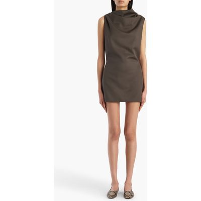 Khaite Khaite Astor Sleeveless Draped Virgin Wool Minidress