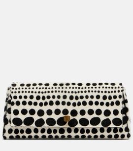 Khaite Khaite Audrey polka-dot calf hair clutch